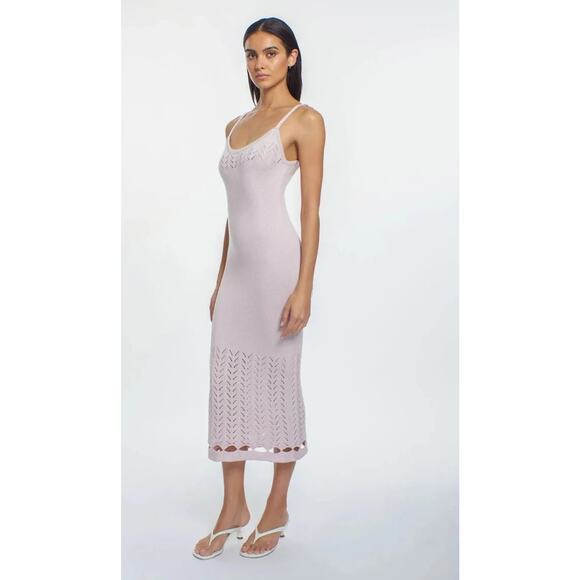 NWT Peixoto Nora Knit Midi Dress Sz XS Blush Petal Adjustable Straps Beachy Boho - Picture 1 of 12